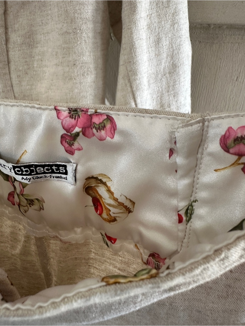 Necessary Objects Linen Blend Pant Suit Size M/6 Beige Oatmeal Blazer Trousers - Picture 9 of 16